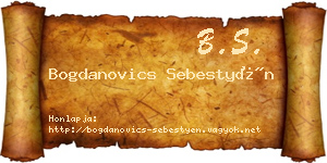 Bogdanovics Sebestyén névjegykártya